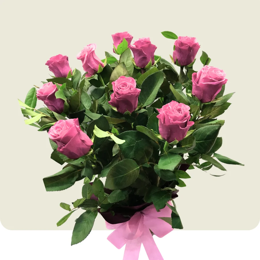 pink roses presented in a box