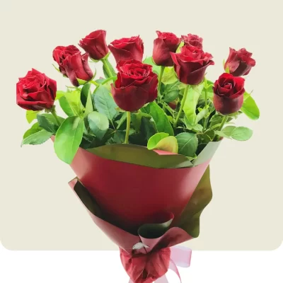 12 red roses bouquet