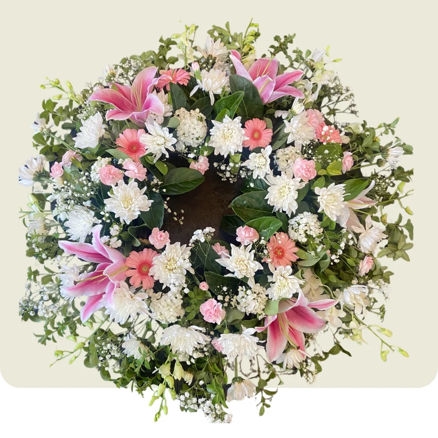 seasonal pastel wreath