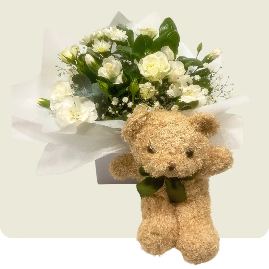 Teddy Flower Arrangement