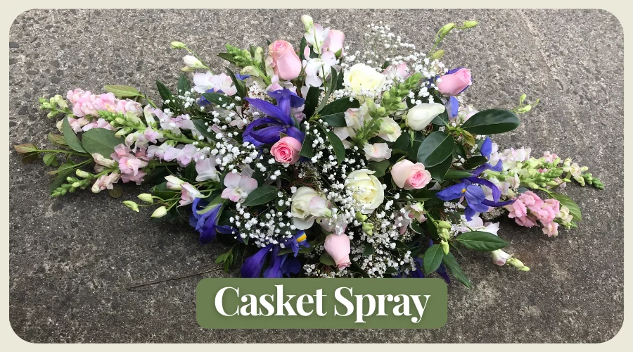 casket spray box hill florist